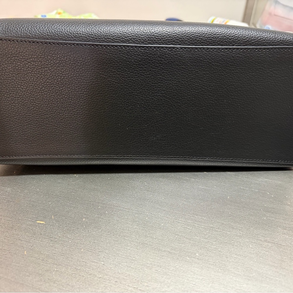 Coach Black Leather Tote with Red Interior (Mollie Tote) - Picture 5 of 7